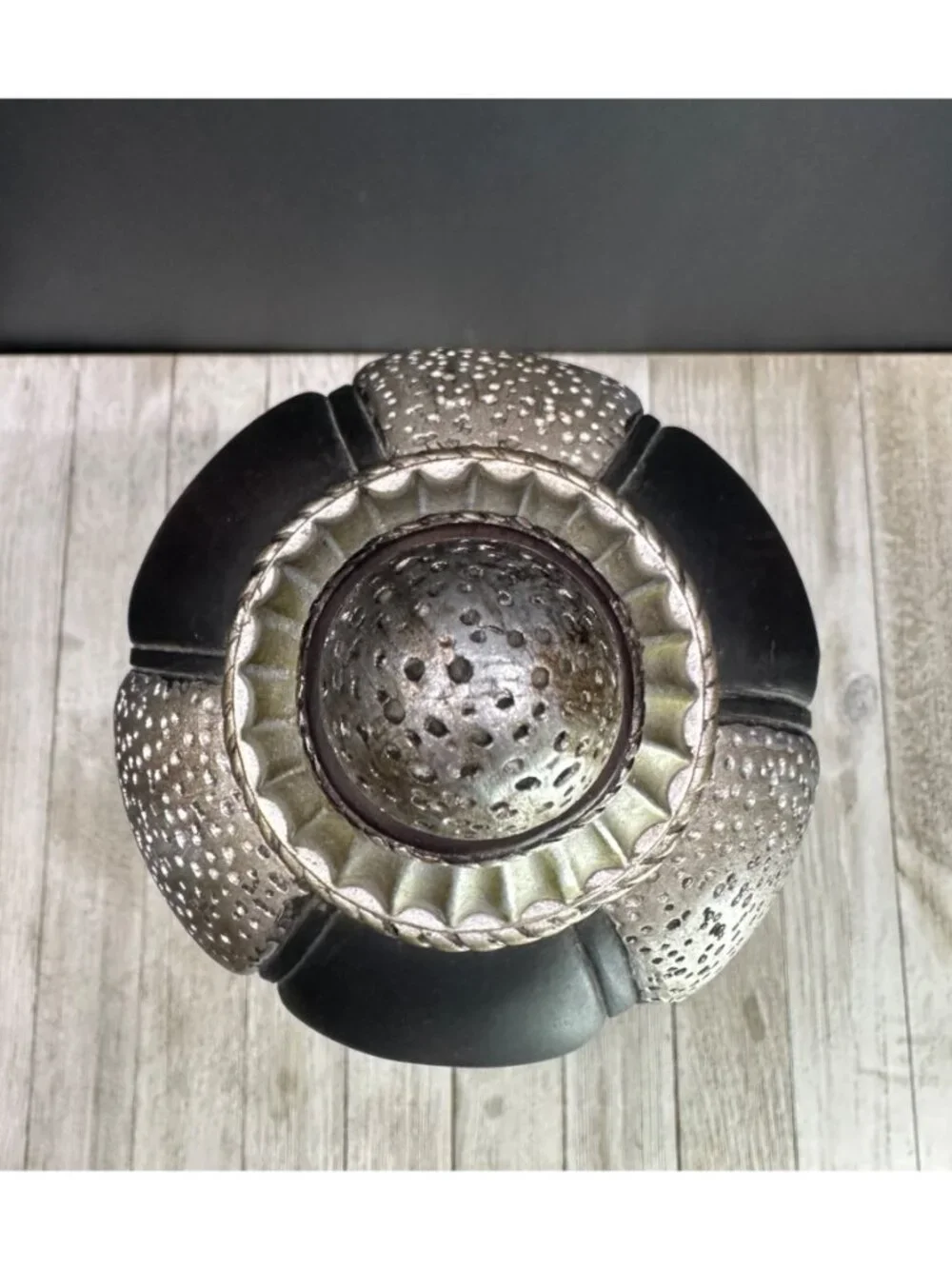 Vtg Decor Bronze Black Finial Accent Piece 16